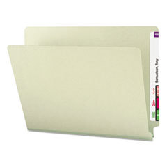 File Folders with End Tab: Letter, Gray & Green, 25/Pack