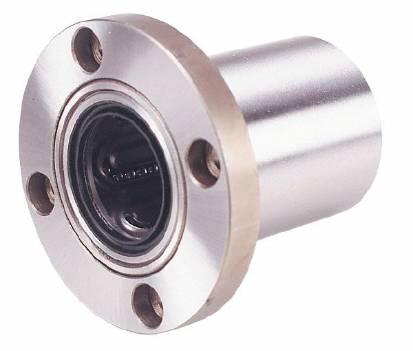 Linear Bearings; Bearing Type: Round Flanged Double ; Bearing Style: Round Flanged Double ; Inside Diameter (mm): 8.00 ; Overall Length (mm): 45.00 ; Metric Outside Diamater: 15.00 ; Flange Width (Decimal Inch): 32.0000