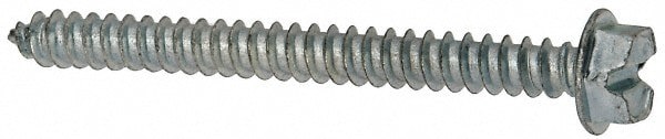 Sheet Metal Screw: #8, Hex Washer Head, Slotted