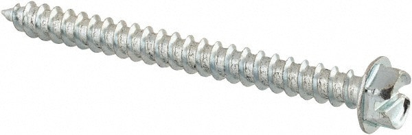 Sheet Metal Screw: #12, Hex Washer Head, Slotted