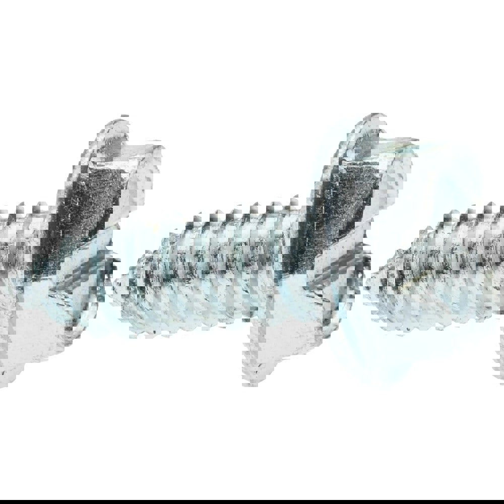 Sheet Metal Screw: #14, Hex Washer Head, Slotted