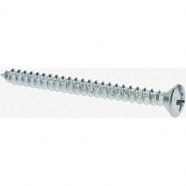Sheet Metal Screw: #10, Oval Head, Phill