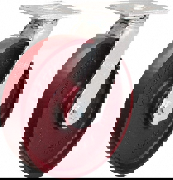 Swivel Top Plate Caster: Cast Iron, 8