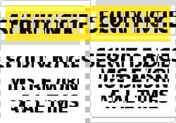 Security & Admittance Sign: Rectangle, 