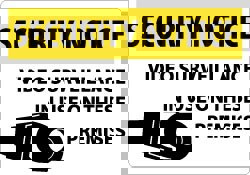 Security & Admittance Sign: Rectangle, 