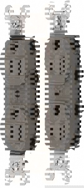 Straight Blade Receptacles; Receptacle Type: Duplex Receptacle ; Grade: Specification ; Color: Gray ; Grounding Style: Self-Grounding ; Amperage: 15.0000 ; Voltage: 125V AC