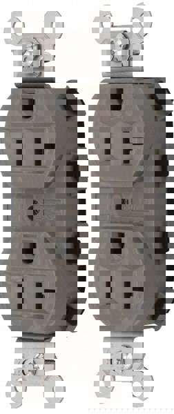 Straight Blade Receptacles; Receptacle Type: Duplex Receptacle ; Grade: Specification ; Color: Gray ; Grounding Style: Self-Grounding ; Amperage: 20.0000 ; Voltage: 125V AC