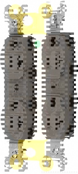 Straight Blade Receptacles; Receptacle Type: Duplex Receptacle ; Grade: Hospital ; Color: Gray ; Grounding Style: Self-Grounding ; Amperage: 20.0000 ; Voltage: 125V AC