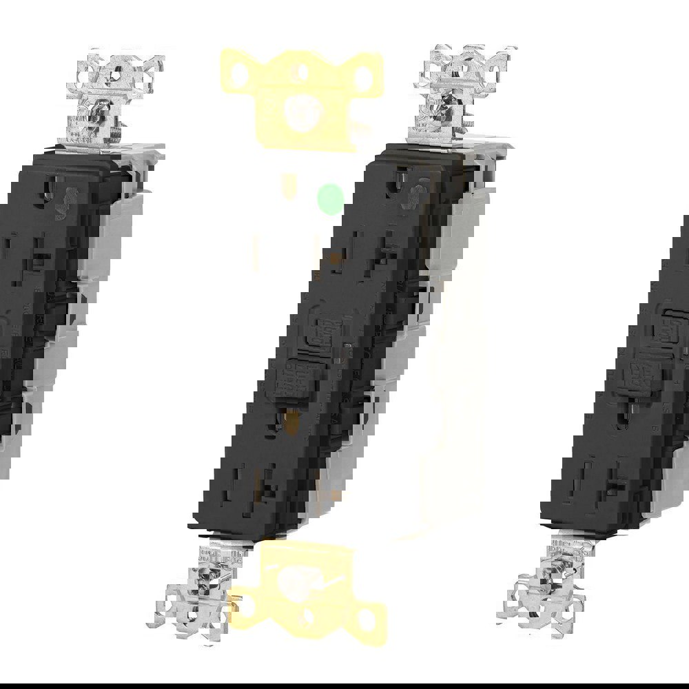 GFCI Receptacles; Grade: Commercial; Hospital ; Receptacle Type: Duplex ; NEMA Configuration: 5-15R ; Reset Type: Manual ; Wiring Method: Wiring Module ; Body Material: Nylon