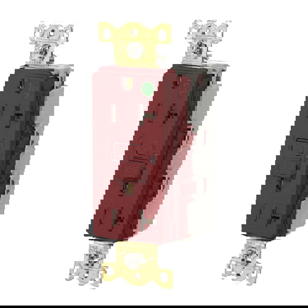 GFCI Receptacles; Grade: Commercial; Hospital ; Receptacle Type: Duplex ; NEMA Configuration: 5-15R ; Reset Type: Manual ; Wiring Method: Wiring Module ; Body Material: Nylon