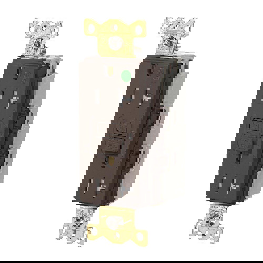 GFCI Receptacles; Grade: Commercial; Hospital ; Receptacle Type: Duplex ; NEMA Configuration: 5-20R ; Reset Type: Manual ; Wiring Method: Wiring Module ; Body Material: Nylon