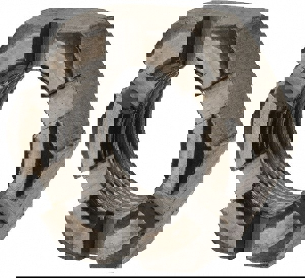 Slotted Lock Nut: 7/8-9, Grade 2 Steel, Bright/Uncoated