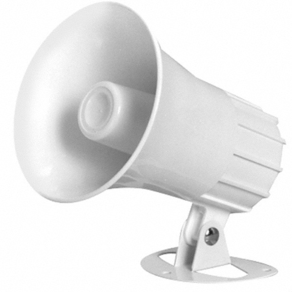 15 Max Watt, 5 Inch Diameter, Round Aluminum Standard Horn and Speaker