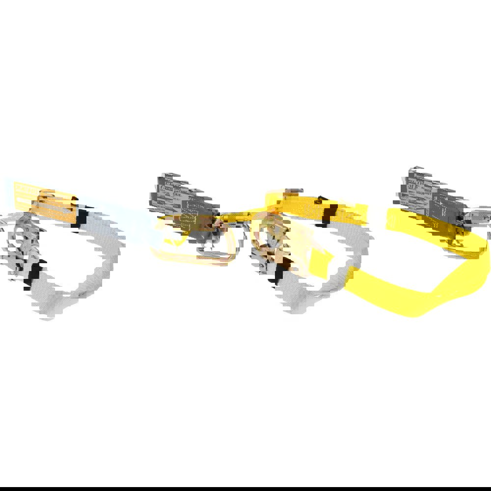 6' Long, 350 Lb Capacity, 1 Leg Locking Snap Hook Harness Shock Absorbing Lanyard