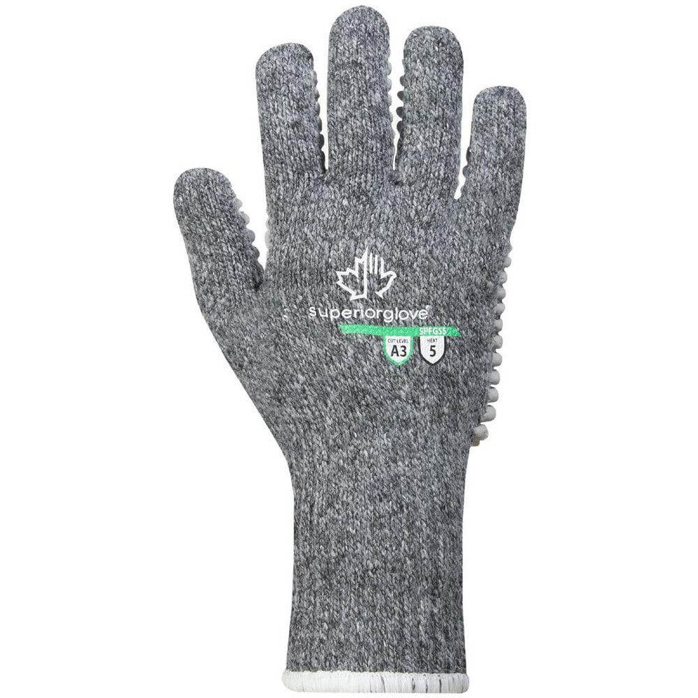 Cut & Abrasion-Resistant Gloves: Superior Glove Works SPFGSS, Size Large/X-Large, ANSI Cut A3, ANSI Puncture 0, Silicone, Polyester