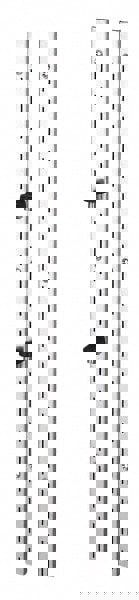 Satin Stainless Steel Coated, Double Slot Standards Bracket
