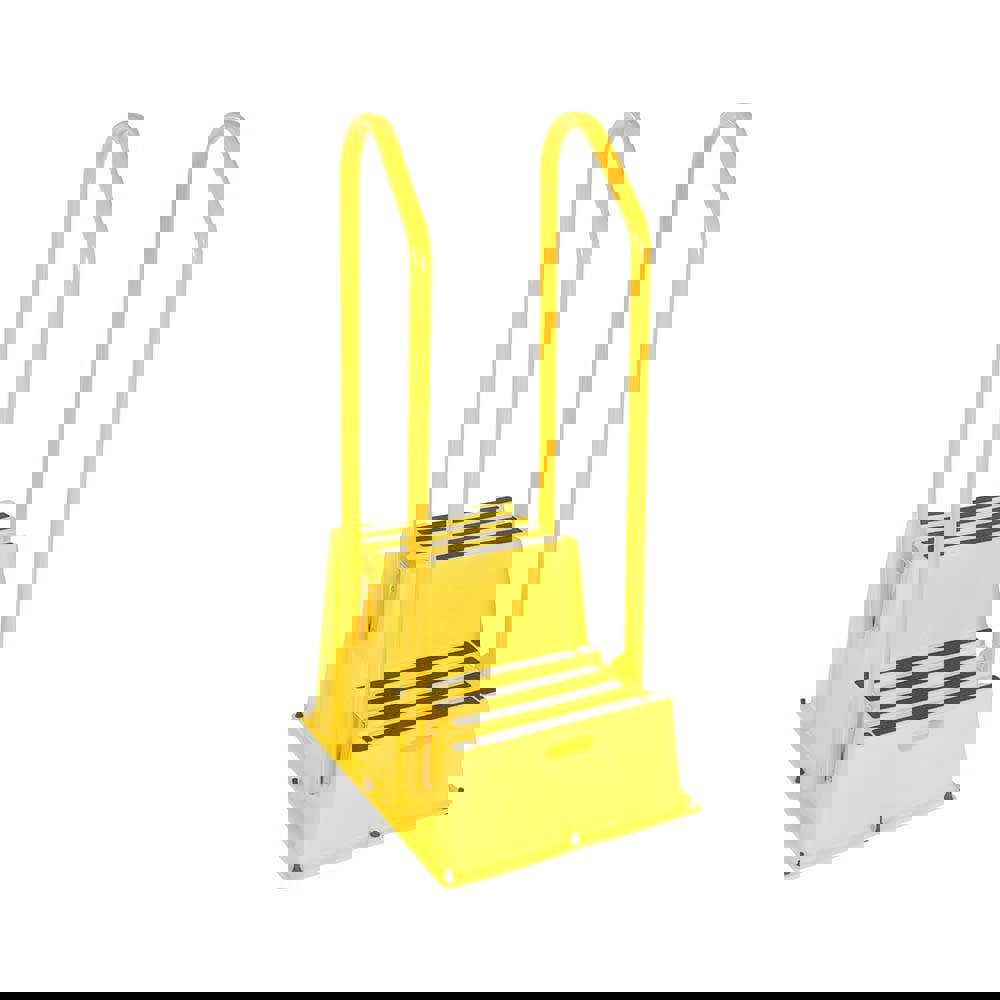 2-Step Polyethylene Step Ladder: 500 lb Capacity, 4' 9-1/2