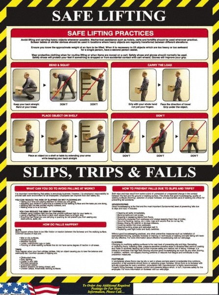 Worker Information Posters; Topic: Back Lifting ; Labor Law Jurisdiction: United States of America