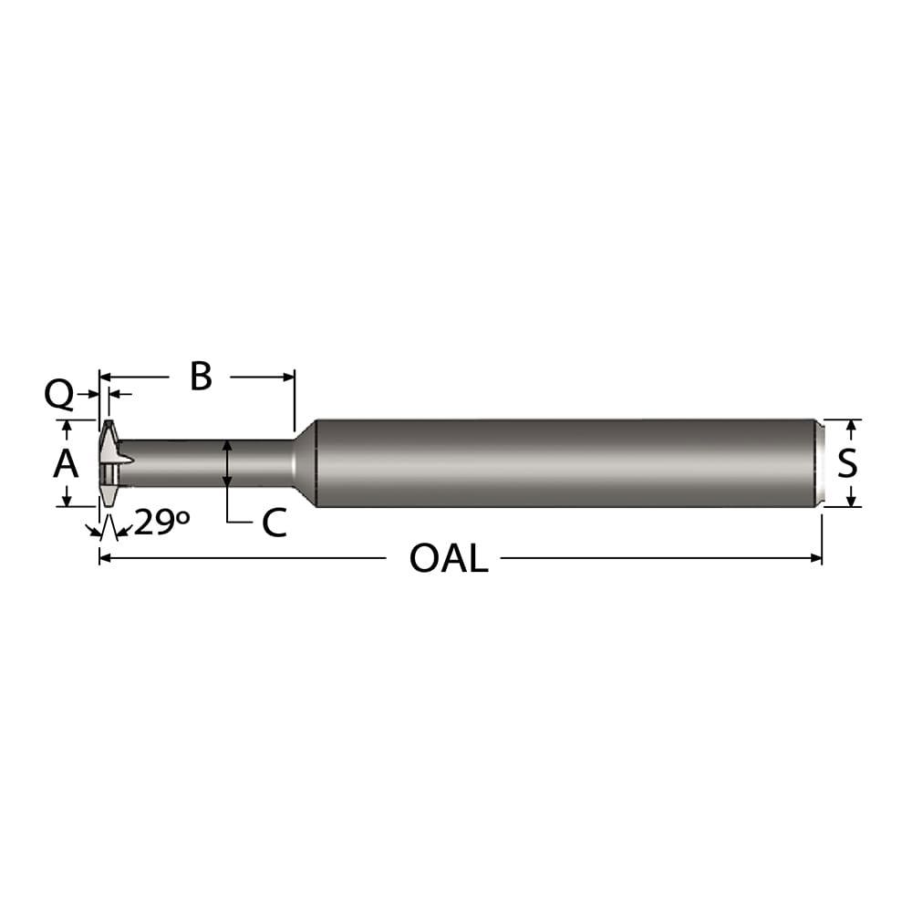 Single Profile Thread Mill: 8 to 8 TPI, External, 4 Flutes, Solid Carbide