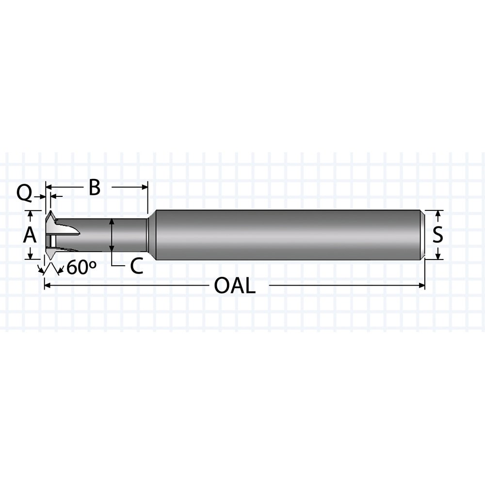 Single Profile Thread Mill: 1-1/4-4 to 1-1/4-8, 4 to 8 TPI, Internal & External, 6 Flutes, Solid Carbide