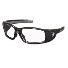 Safety Glasses: Scratch-Resistant, Polycarbonate, Clear Lenses, Full-Framed