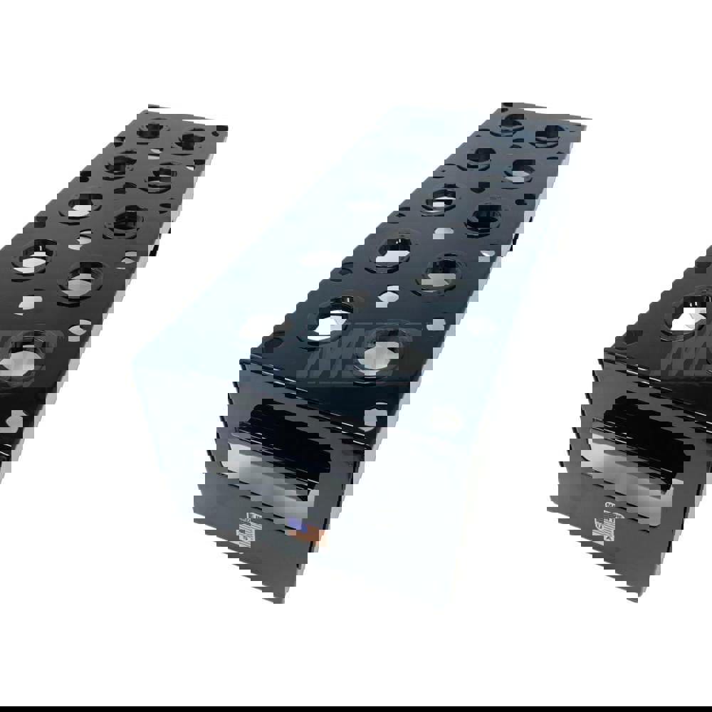 CNC Storage Racks; Rack Type: Benchtop ; Tool Type: CNC Tool Holder ; Load Capacity: 26 ; Overall Height: 5in ; Color: Black ; Width (Inch): 7