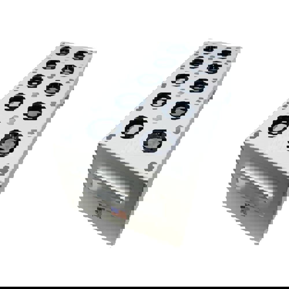 CNC Storage Racks; Rack Type: Benchtop ; Tool Type: CNC Tool Holder ; Load Capacity: 26 ; Overall Height: 5in ; Color: White ; Width (Inch): 7