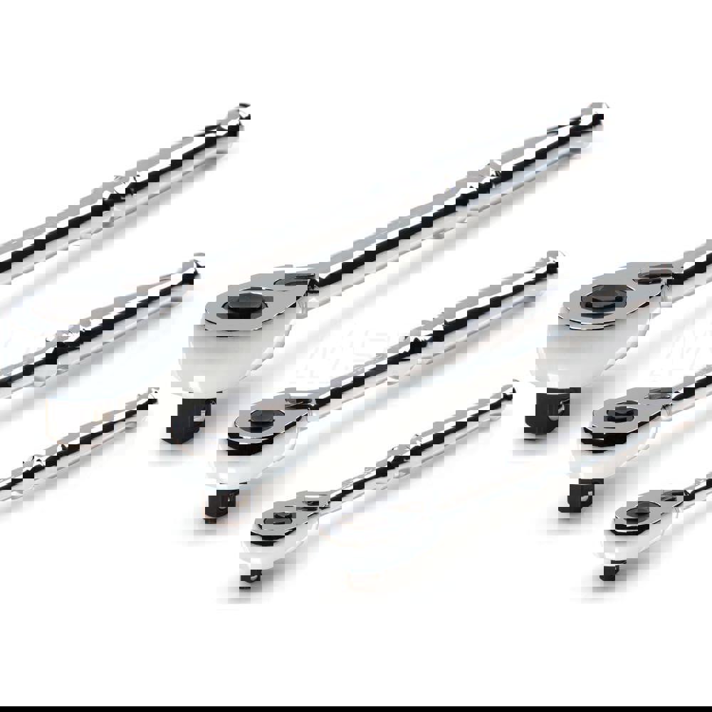 1/4, 3/8, 1/2 Inch Drive Quick-Release Ratchet Set (3-Piece)