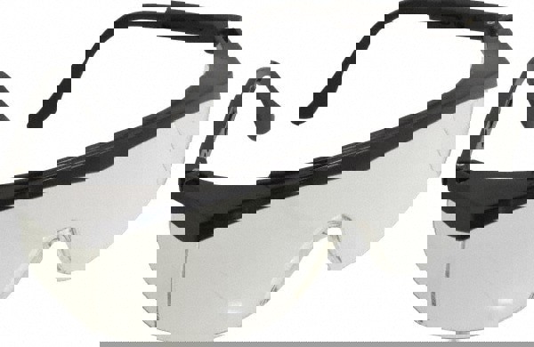 Safety Glasses: Uncoated, Polycarbonate, Clear Lenses, Half-Framed