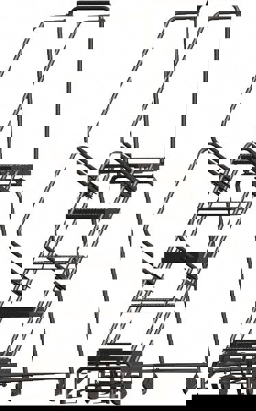 Stainless Steel Rolling Ladder: 5 Step