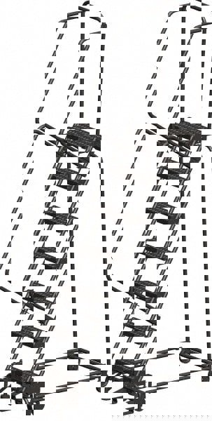 Stainless Steel Rolling Ladder: 7 Step