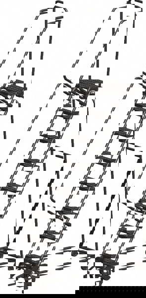 Stainless Steel Rolling Ladder: 8 Step