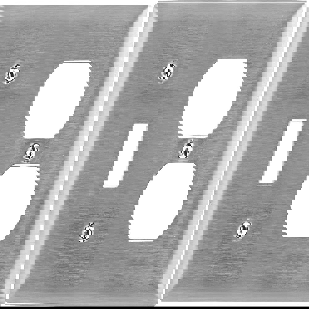 Wall Plates; Wall Plate Type: Sectional Wall Plates ; Color: Metallic ; Wall Plate Configuration: Outlet; Switch ; Finish: Brushed ; Material: Stainless Steel ; Shape: Rectangle