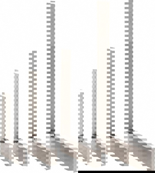 4 Piece, 2, 2-3/8, 3, 4 Inch Base Length, 2, 3, 4, 6 Inch Blade Length, Square Set