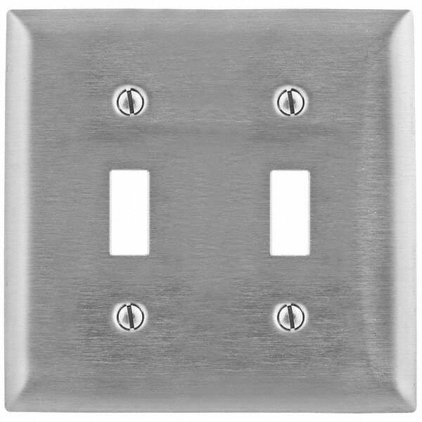 Wall Plates; Wall Plate Type: Switch Plates ; Wall Plate Configuration: Toggle Switch ; Shape: Rectangle ; Wall Plate Size: Standard ; Number of Gangs: 2; 2 ; Overall Width (mm): 4.6000in