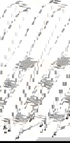 Stainless Steel Rolling Ladder: 4 Step