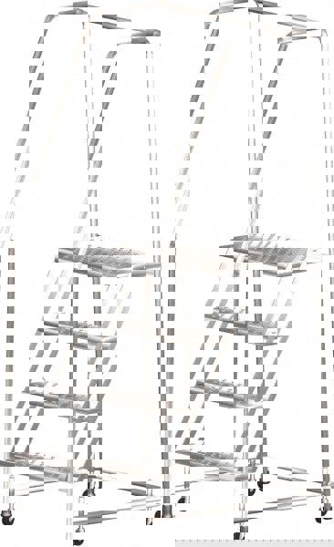 Stainless Steel Rolling Ladder: 4 Step