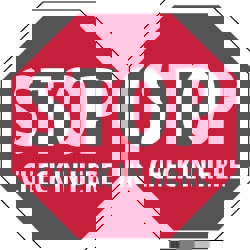 Security & Admittance Sign: Octagon, 