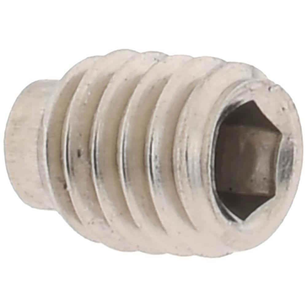 Set Screw: M3 x 0.50 x 4 mm, Dog Point, Stainless Steel, Grade 18-8 & Austenitic Grade A2