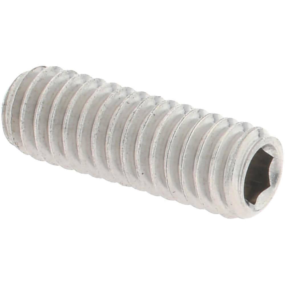Set Screw: M4 x 0.70 x 12 mm, Cup Point, Stainless Steel, Grade 18-8 & Austenitic Grade A2