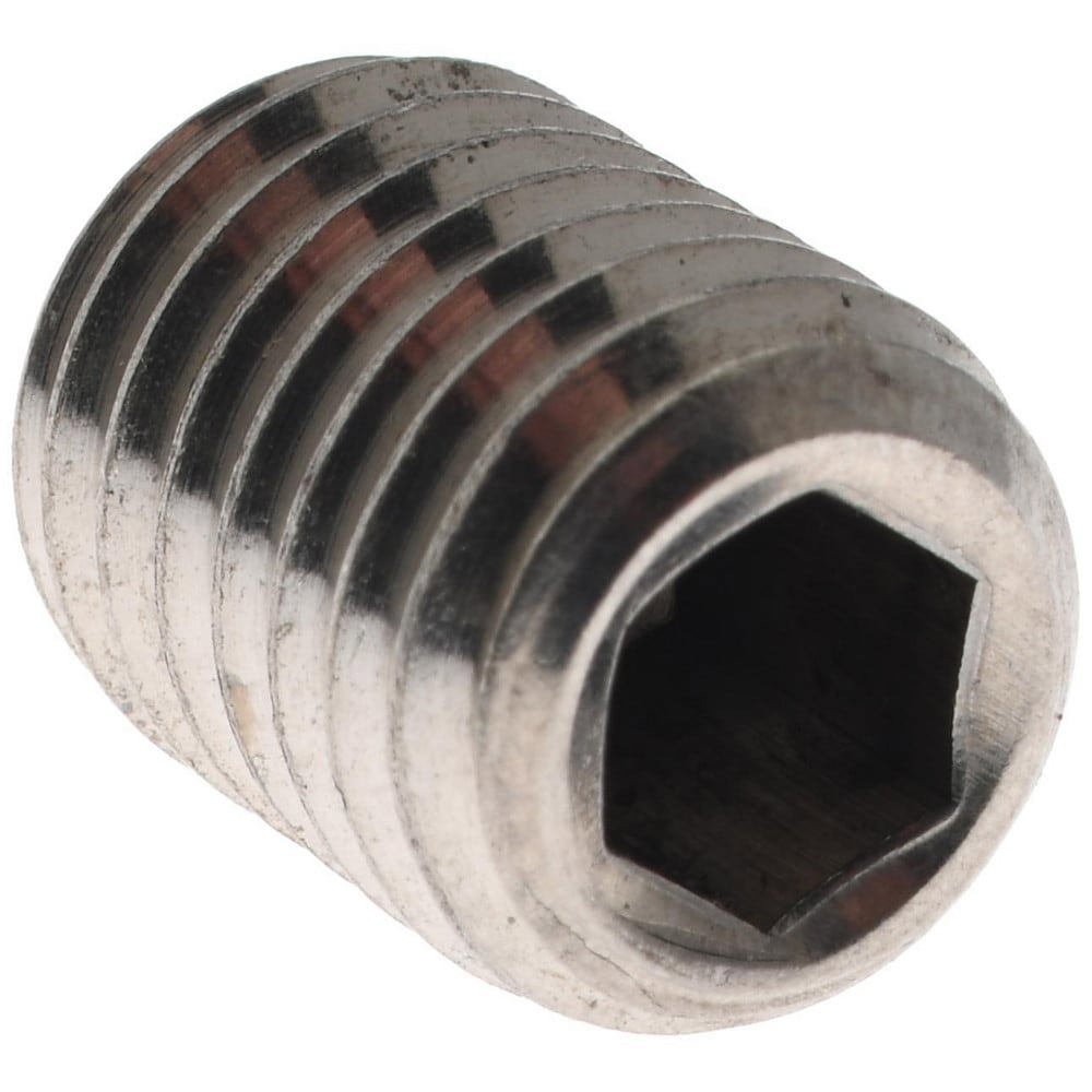 Set Screw: M12 x 1.75 x 16 mm, Cup Point, Stainless Steel, Grade 18-8 & Austenitic Grade A2