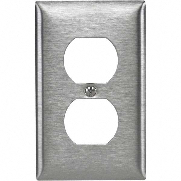 Wall Plates; Wall Plate Type: Outlet Wall Plates ; Color: Metallic ; Wall Plate Configuration: Duplex Outlet ; Material: Stainless Steel ; Shape: Rectangle ; Wall Plate Size: Standard