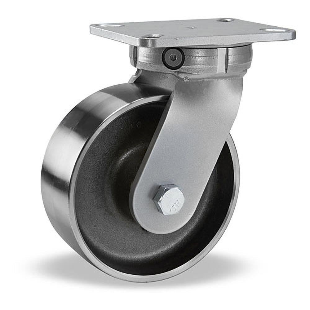 Swivel Top Plate Caster: Forged Steel, 8