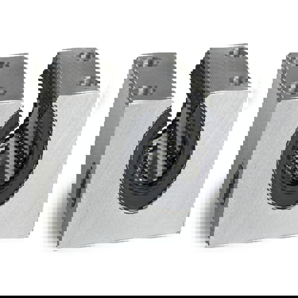 16mm Inside Diam, 2,200 Lbs. Dynamic Capacity, Open Single Pillow Block Linear Bearing