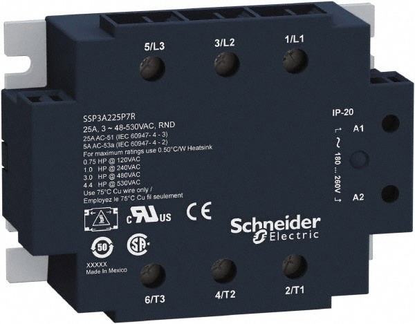 3 Pole, 3NO, 90-140 VAC Control Relay