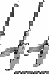 Manual Hold-Down Toggle Clamp: Vertical, 700 lb Capacity, Solid Bar, Straight Base