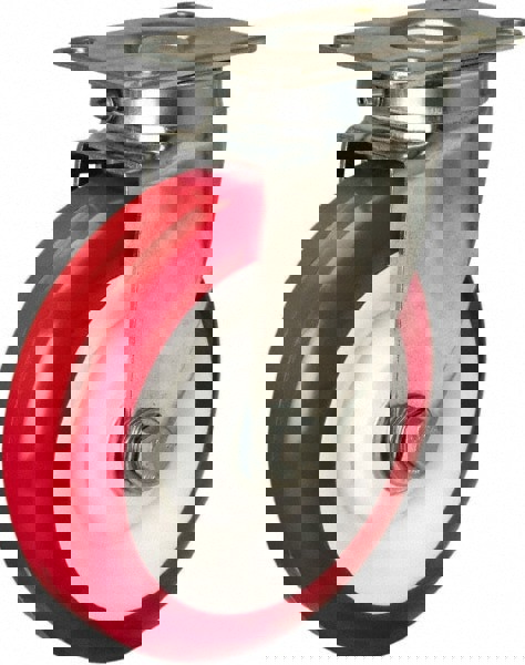 Swivel Top Plate Caster: Polyurethane Mold on Polypropylene, 5