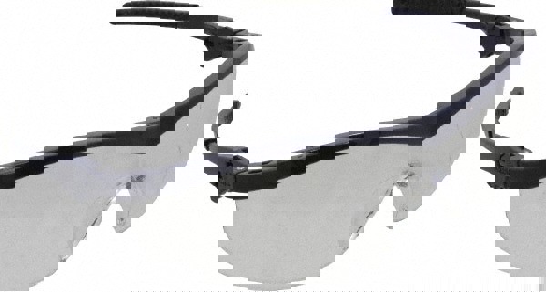 Safety Glass: Scratch-Resistant, Polycarbonate, Clear Lenses, Full-Framed, UV Protection