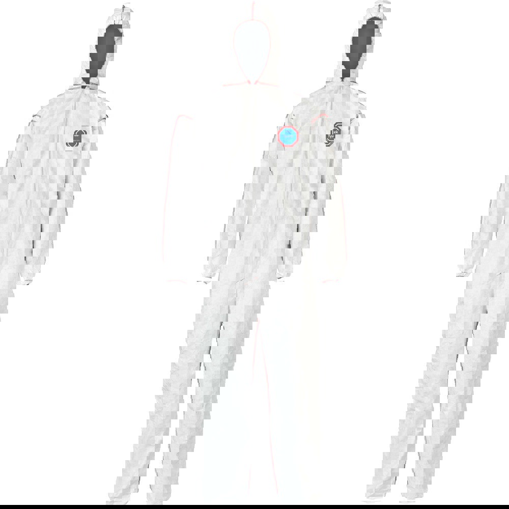 Disposable & Chemical Resistant Coveralls; Protection Type: Particle Protection ; Garment Style: Coveralls ; Size: Large ; Material: Tyvek 400 SFR ; Closure Type: Storm Flap; Zipper; Serged ; Cuff Style: Open