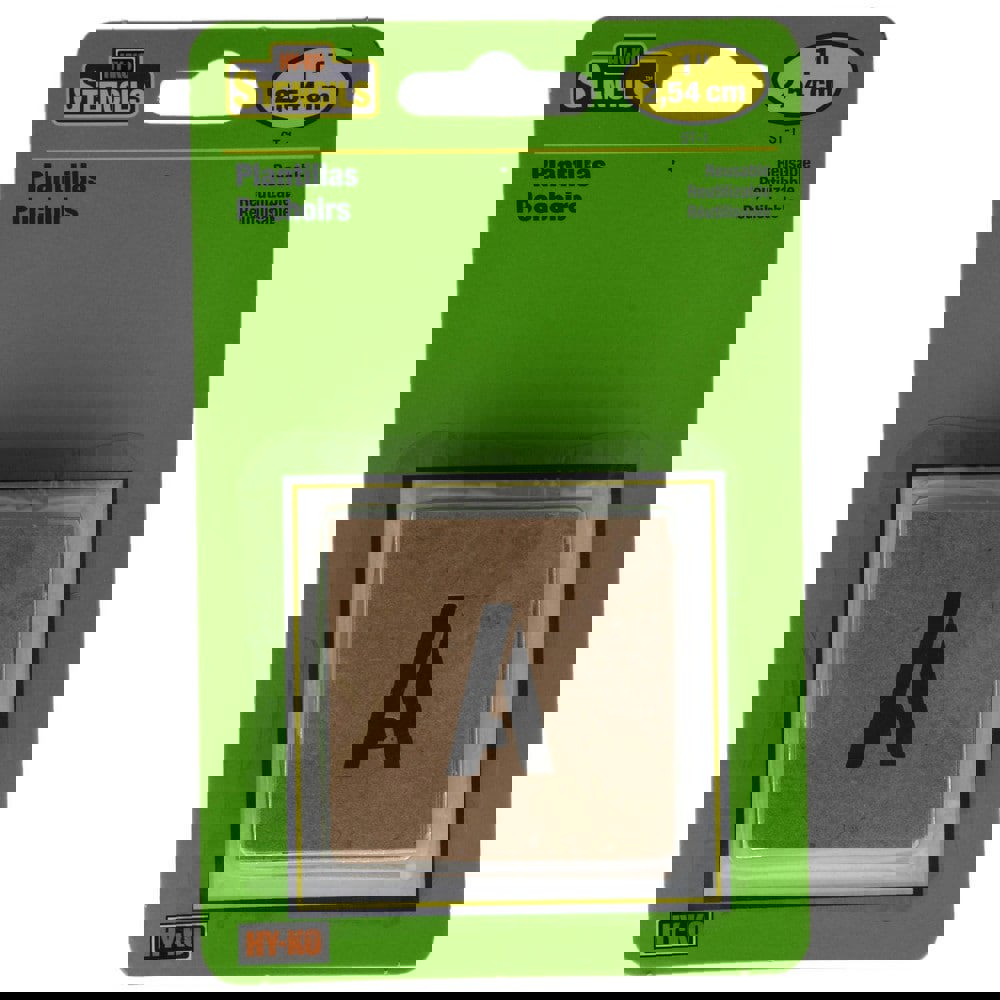 Facility Stencils; Stencil Type: Letter Set (A-Z) ; Message Type: Plant Marking ; Material: Composition Board ; Character Height: 1in